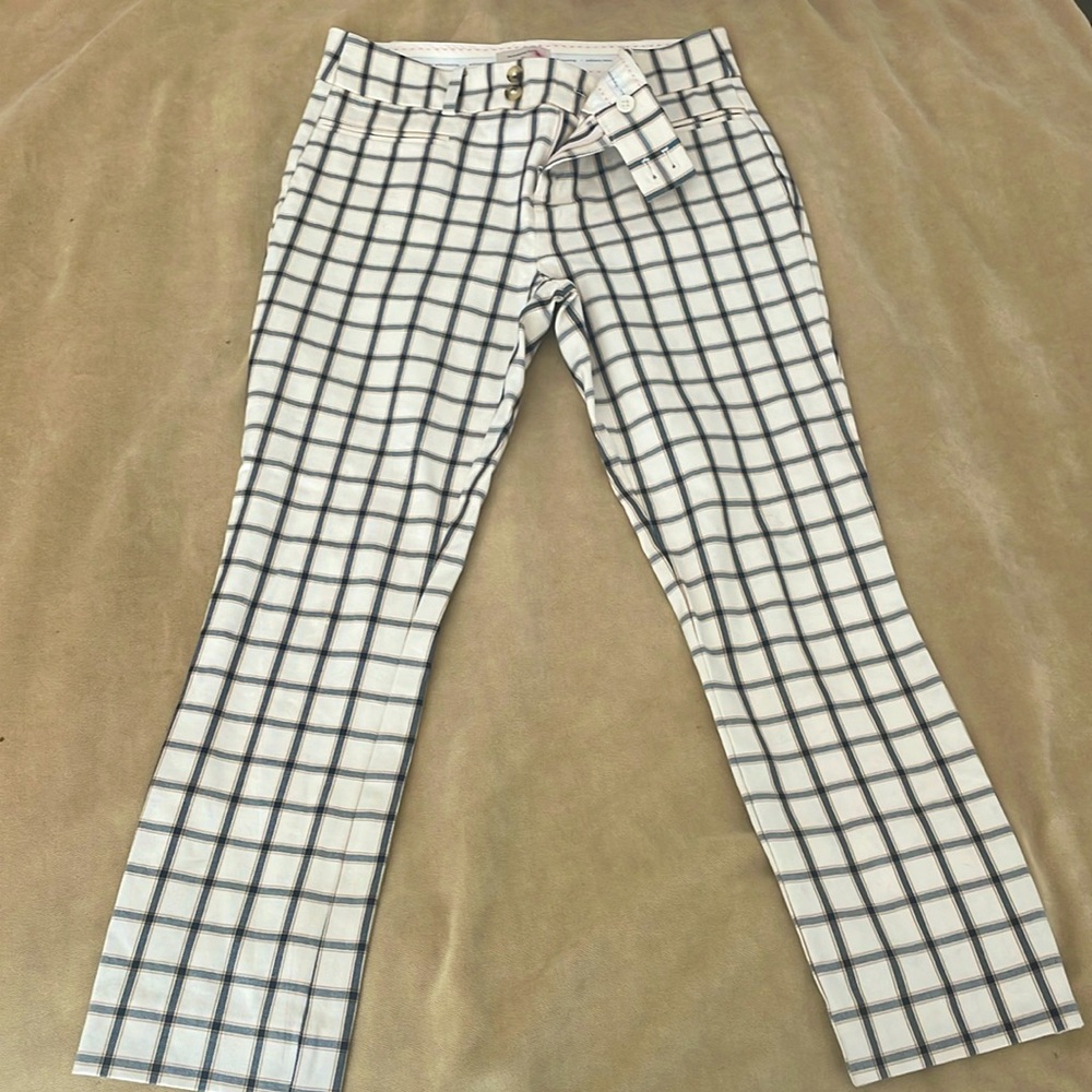 Anthropologie Slim Plaid Pant